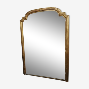 Old mirror Louis xvi style gilded wood stucco xixeme