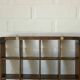 Vintage wooden wall knick knack shelf / shadow box / Gianfranco Frattini