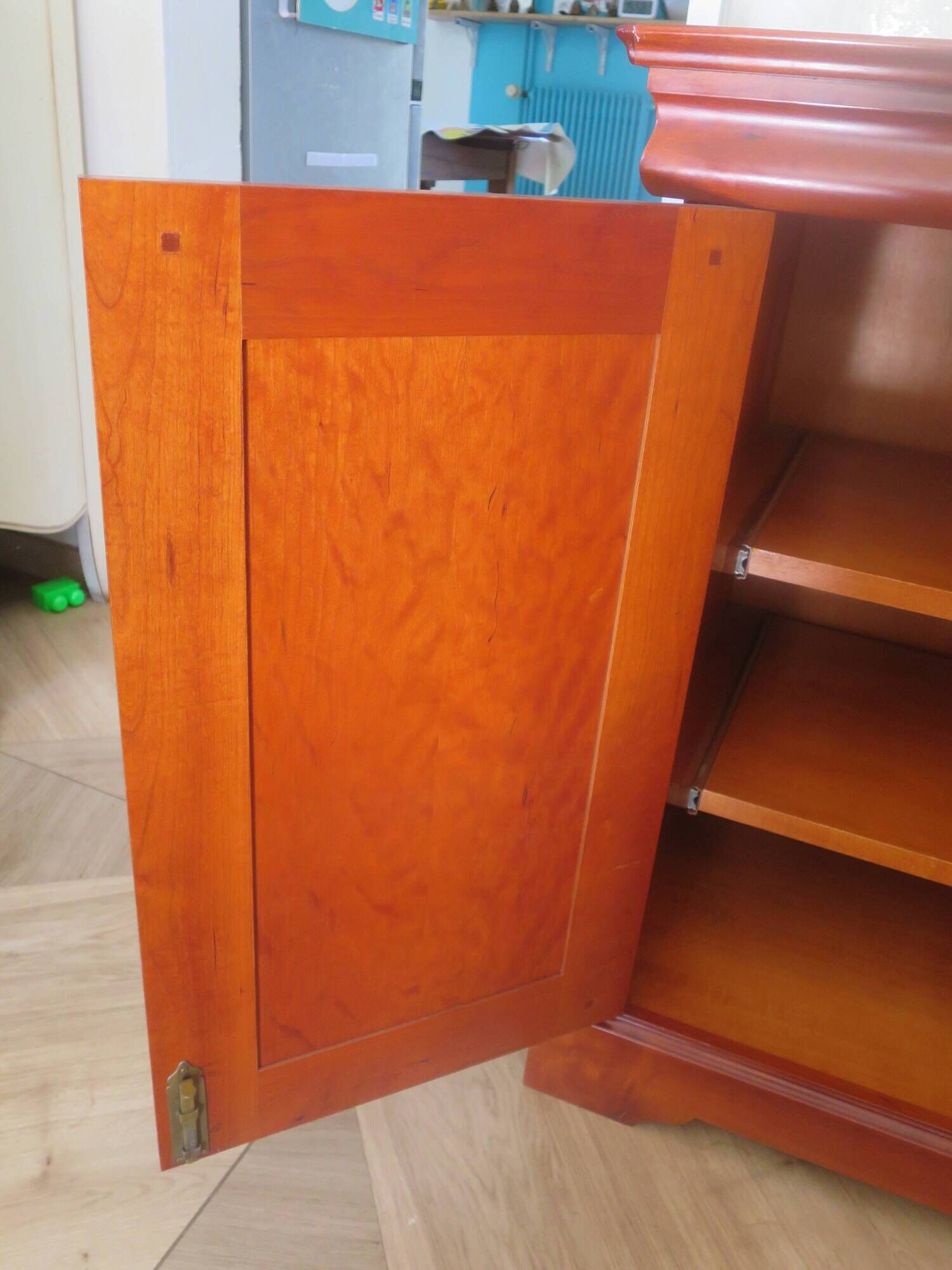 Occasional furniture - TV unit - Rotating tray - Louis Philippe - Solid wood