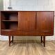 Vintage Scandinavian "highboard" teak sideboard by EW Bach for Sejling Skabe, 60s