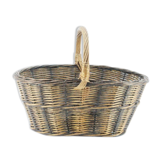 French vintage wicker basket