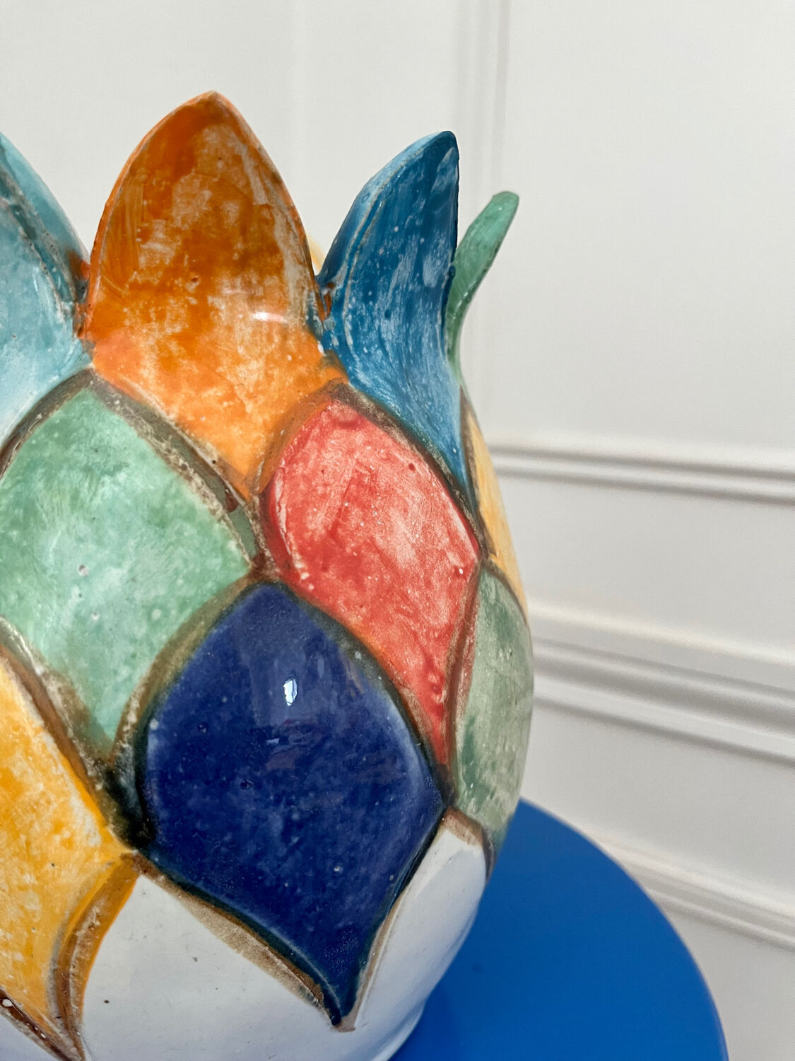 Colorful ceramic vase