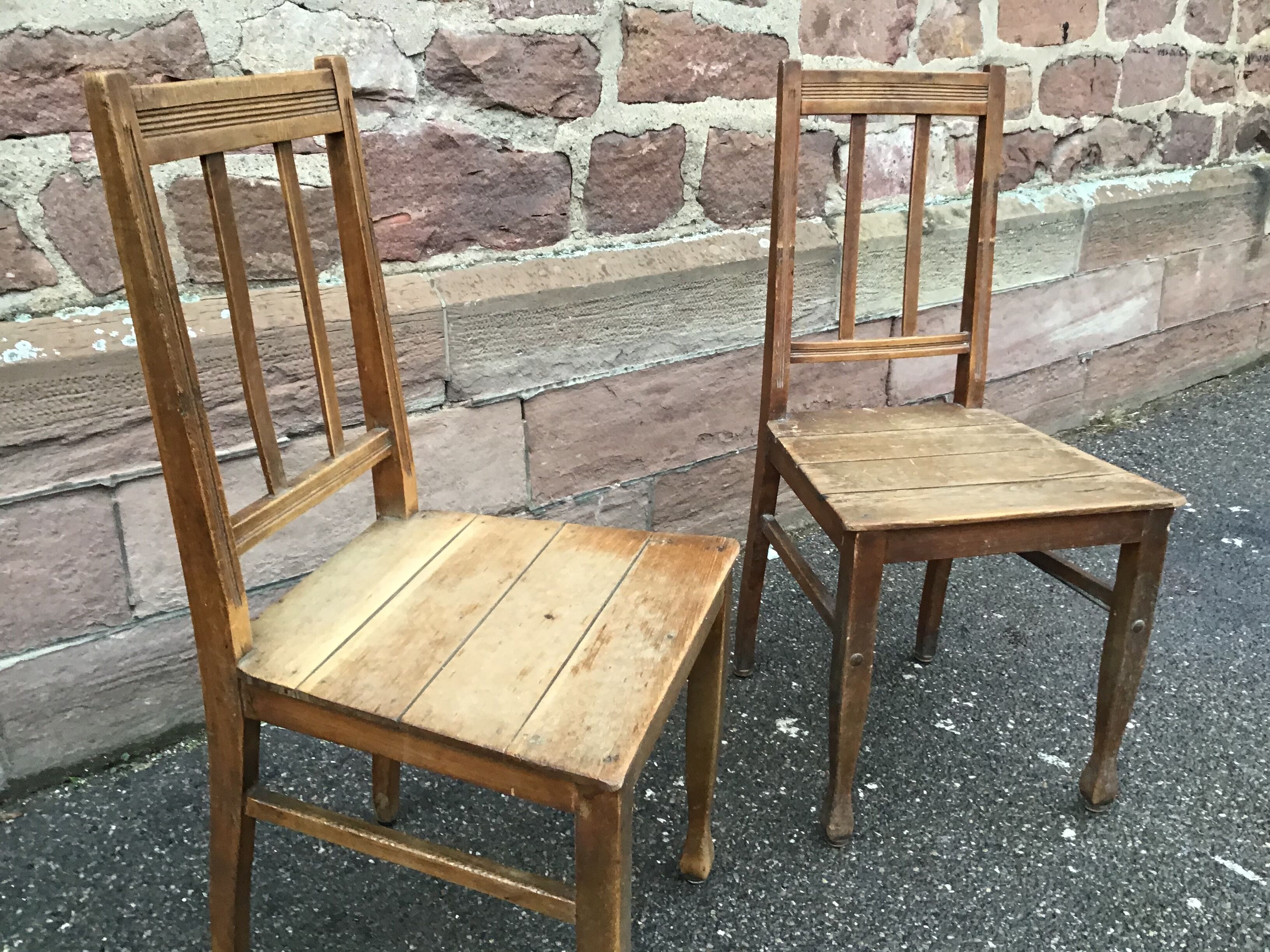 2 vintage bistro chairs art nouveau 1920s