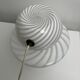 Murano mushroom lamp Italy vintage spiral decor glossy white dlg ven