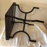 Square metal coffee table with hole