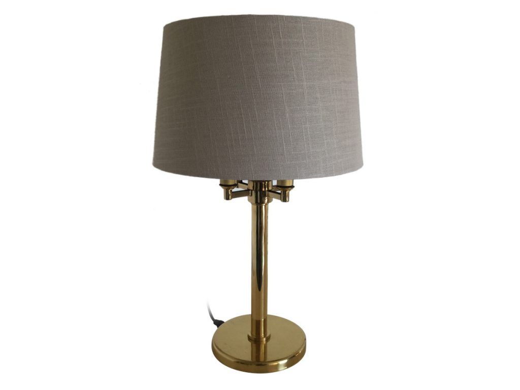 Vintage brass table lamp by Deknudt
