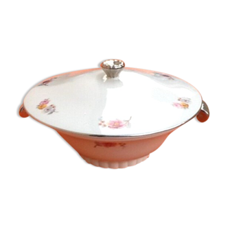 Art deco 1940s limoges porcelain tureen ulim (union limousine) france