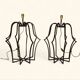 Large "Cage" Lamp Pair in Patinated Bronze - DLG by Jean Royère