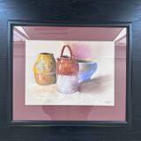 Tableau nature morte poteries