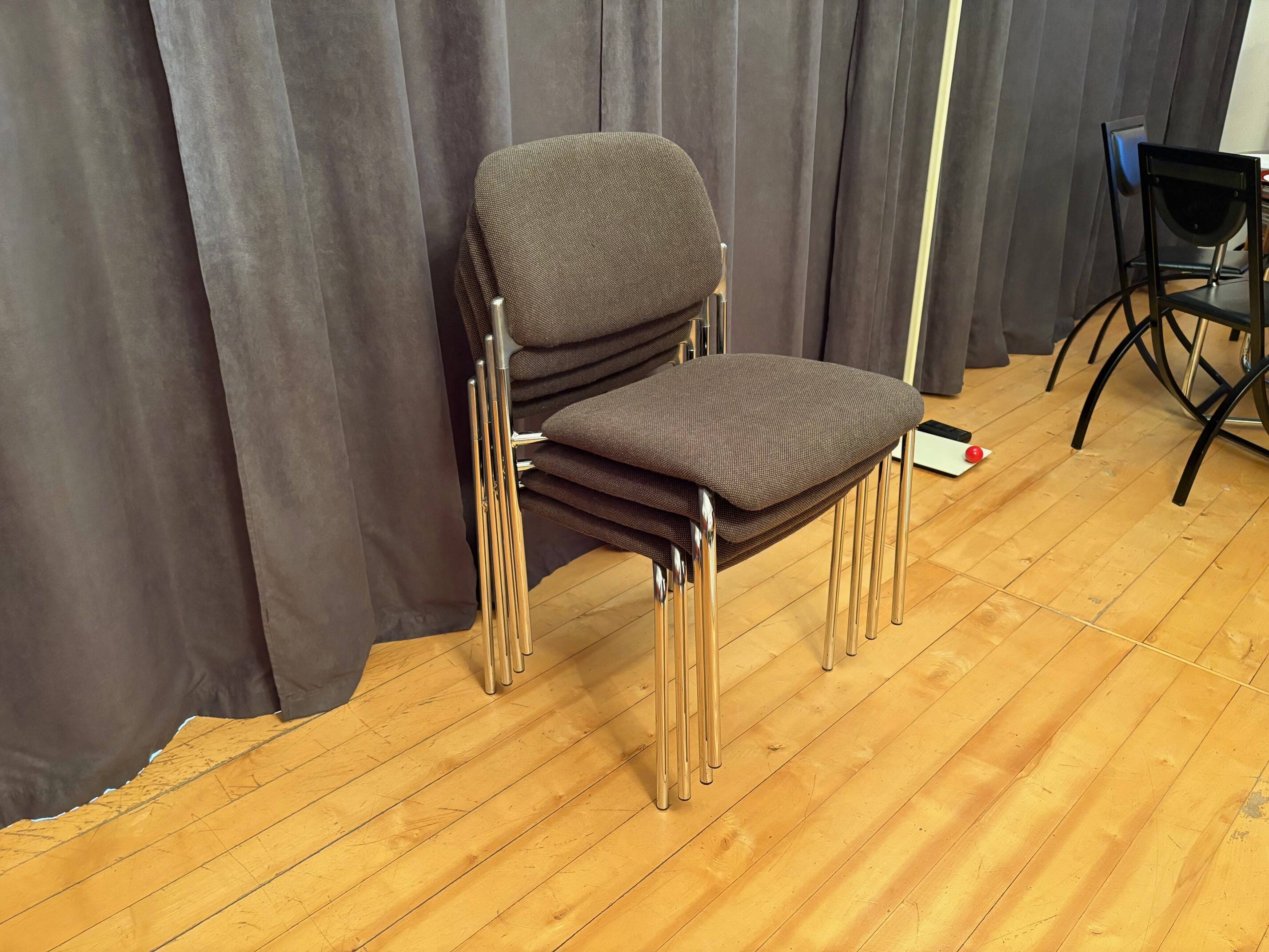 Set of four chairs, 1980s