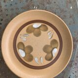 8 assiettes plates motifs fleurs en gres sarreguemines france vintage