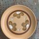 8 vintage Sarreguemines stoneware flower pattern dinner plates, France