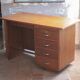 Vintage desk, children's wooden desk in art deco style, desk with drawers