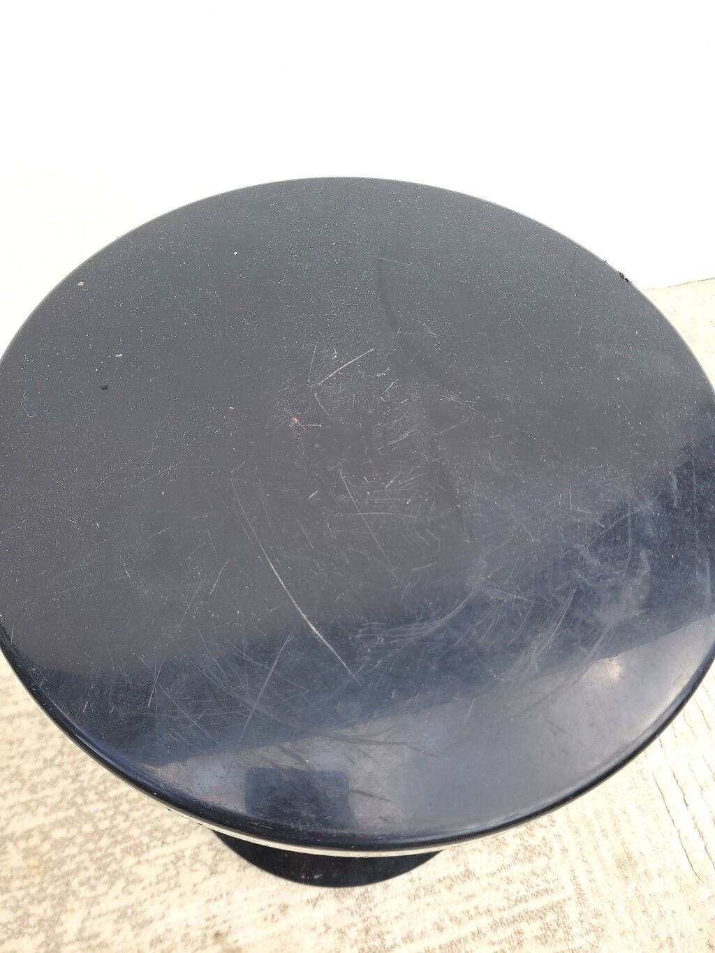 Yellow/black Tam Tam stool branded Massonnet Stamp n/j