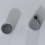 6 coffee cups porcelain and chrome Morinox Italy