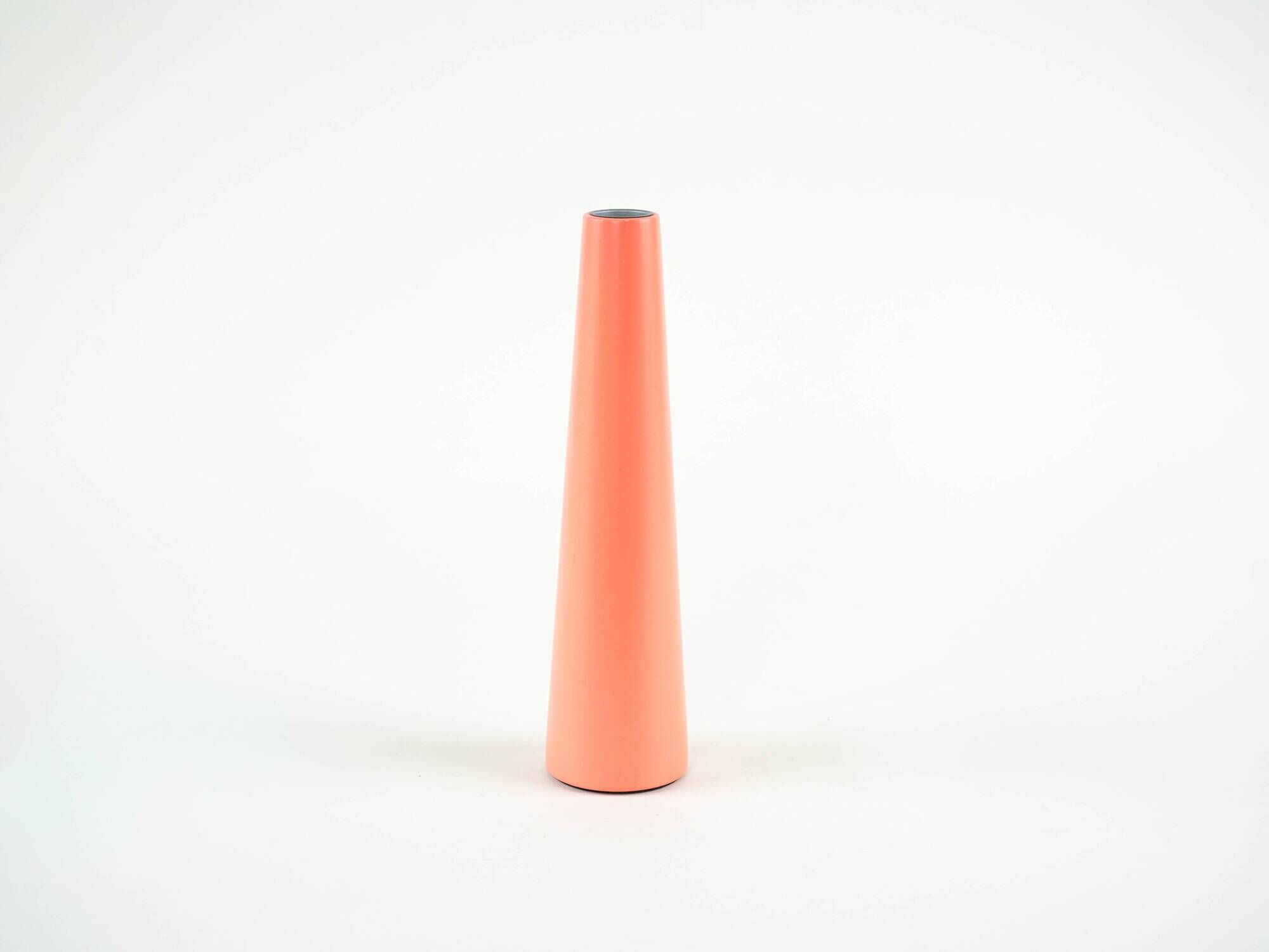 Wooden candlestick with geometric conical form, Denmark, 1970s