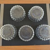 Set of 5 cut crystal ramekins