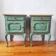 Pair of patinated bedside tables