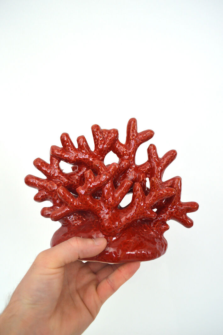 Red ceramic coral
