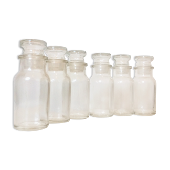 Set de 6 bocaux d'apothicaire épices en verre