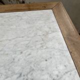 Walnut and marble bistro table 1890