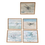 Set of 5 vintage U.S. MILITARY aircraft posters