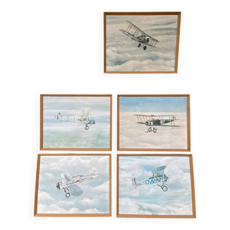 Set of 5 vintage U.S. MILITARY aircraft posters