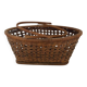 Vintage wicker and cane basket in bohemian style