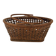 Vintage wicker and cane basket in bohemian style
