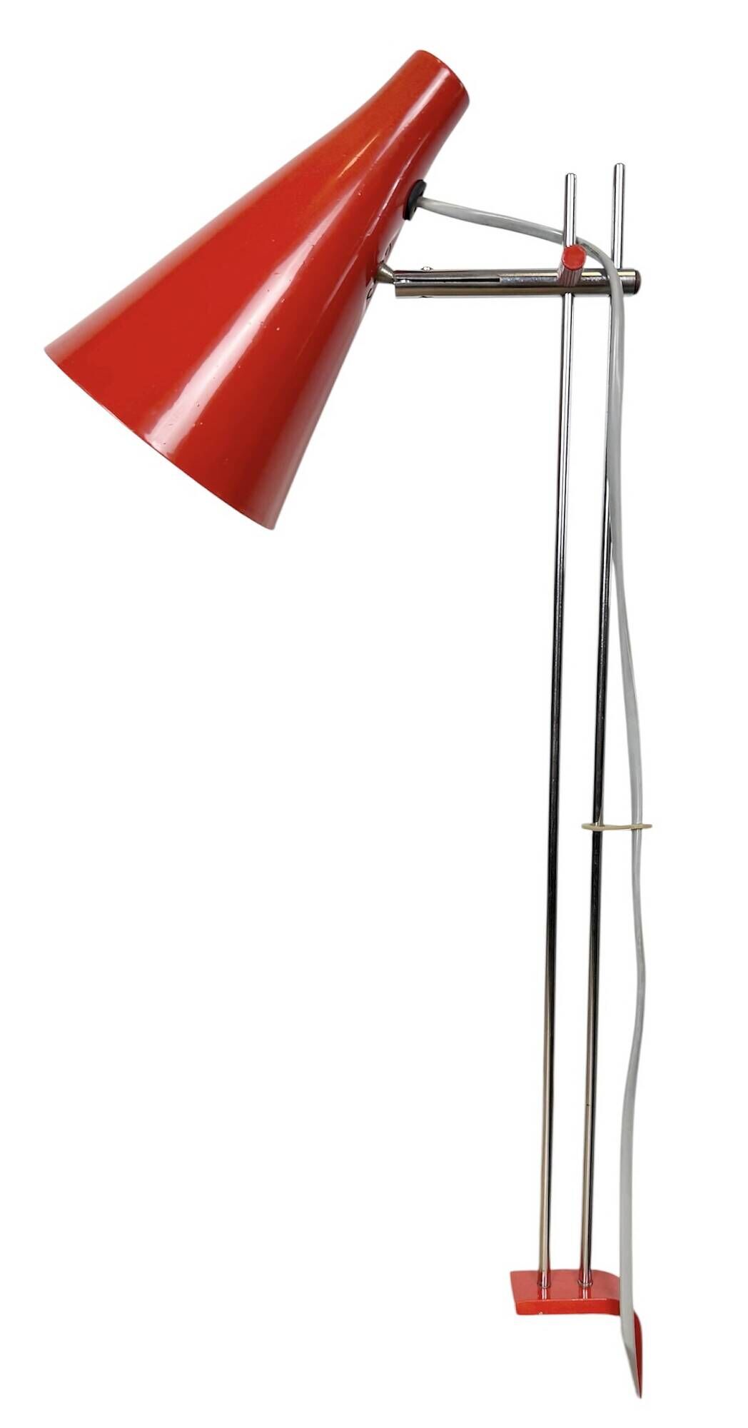Vintage Red Table Lamp by Josef Hůrka for Lidokov, 1960s