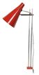 Lampe de table rouge vintage par Josef Hůrka pour Lidokov, années 1960.