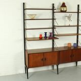Teak Modular Wall System by Louis van Teeffelen for WéBé, 1955
