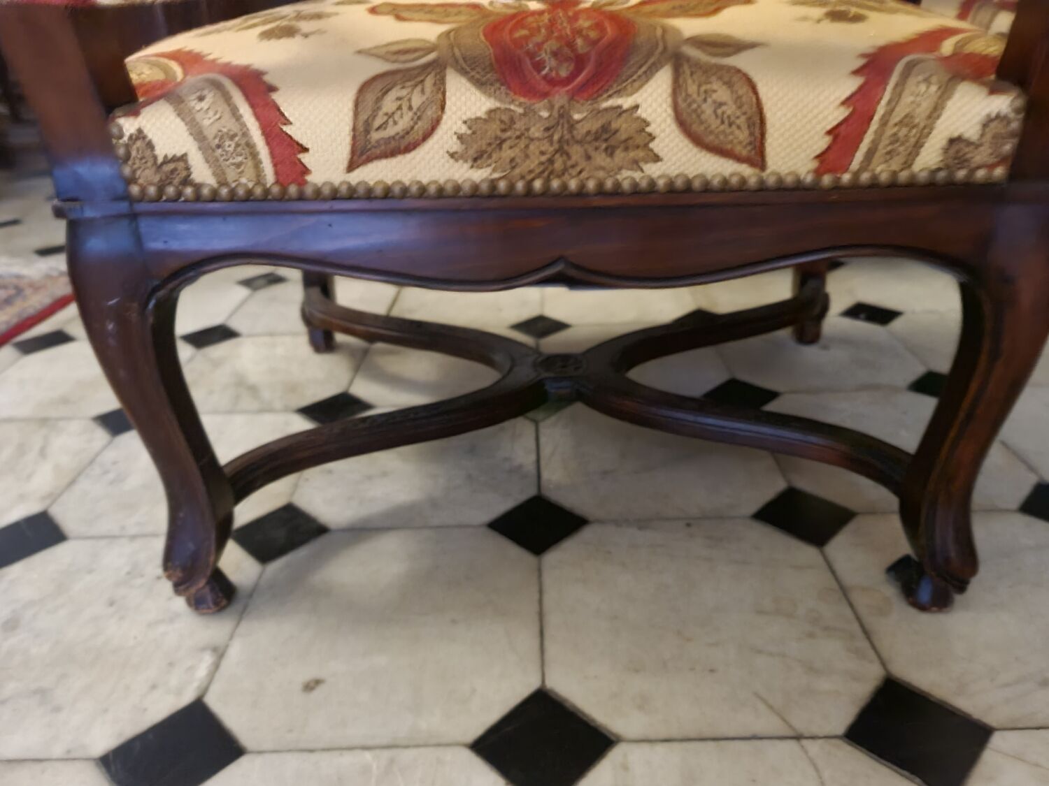 Pair of armchairs regence style nineteenth