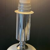 Chrome and white lamp foot
