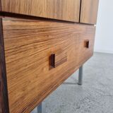 Scandinavian rosewood and chrome sideboard, 60s