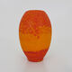 Ovoid Art Nouveau vase with annular neck VAL orange glass paste, Daum Nancy