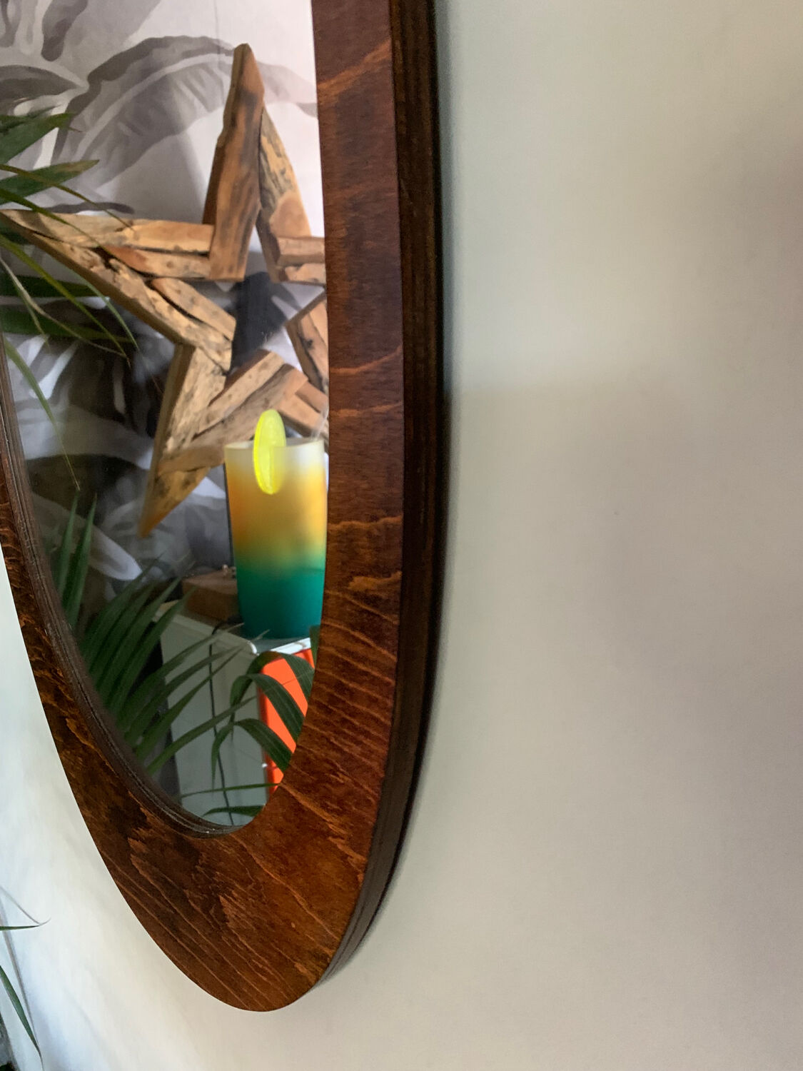 60s mirror in Italian wood