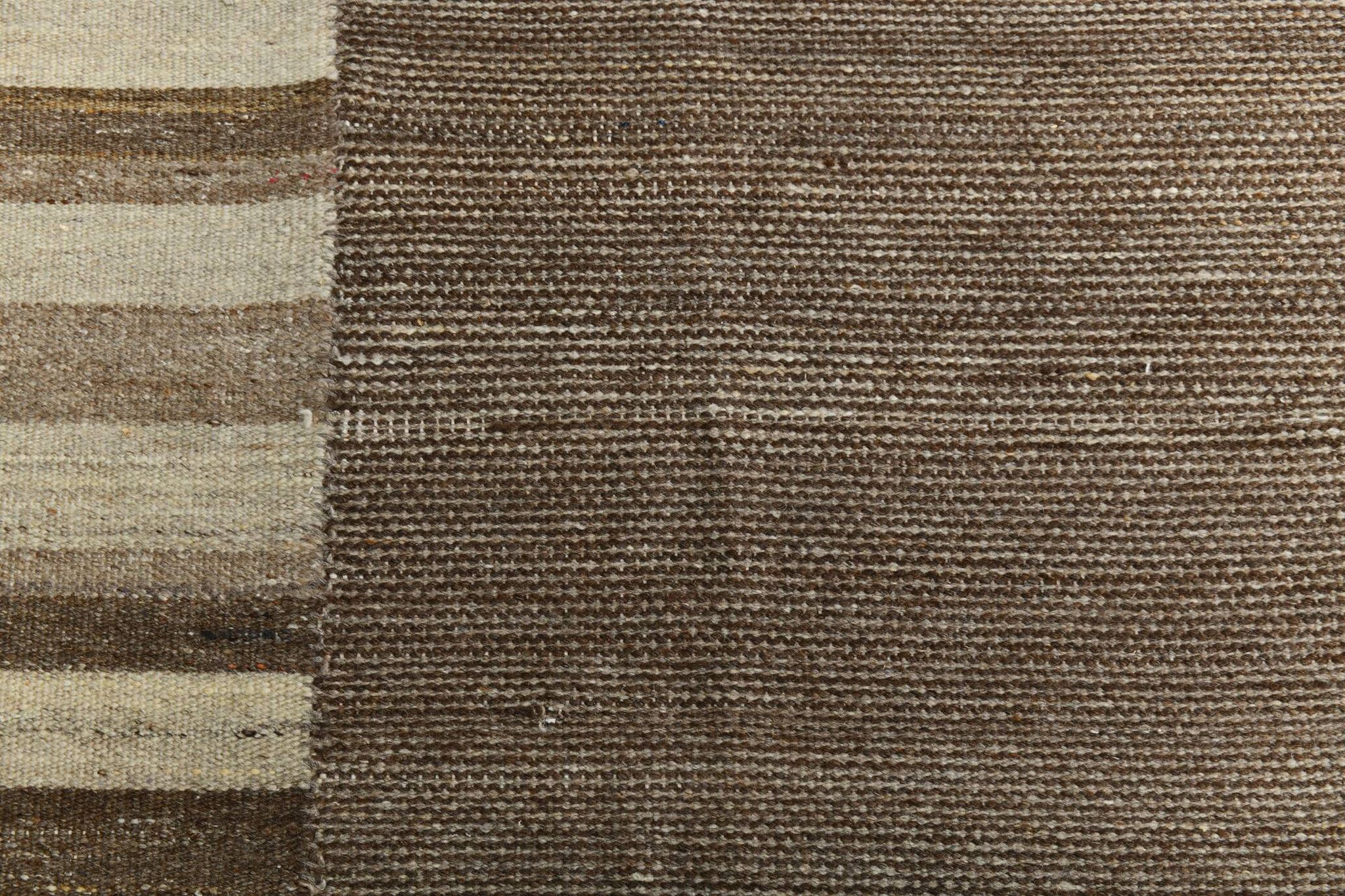 Beige Brown Oversize Vintage Kilim Rug, 322x388Cm