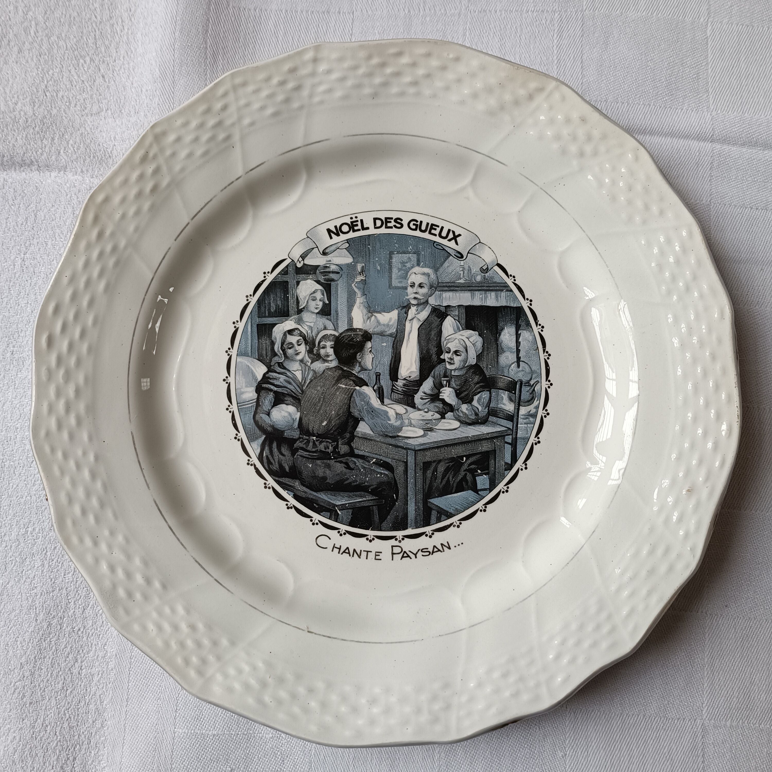 6 dessert plates iron land moulin des loups les chansons