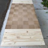 Scandinavian extendable dining table renovated in raw wood