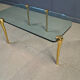 Brass and glass coffee table, 1970s