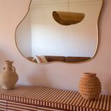 Miroir Organique Abstrait en Laiton