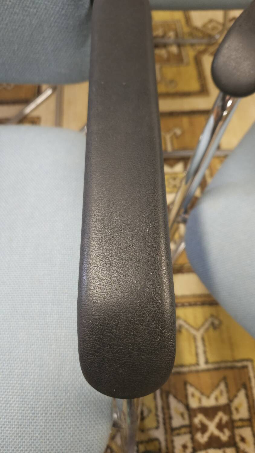 Set of 4 drabert armchairs with chrome legs, 1980