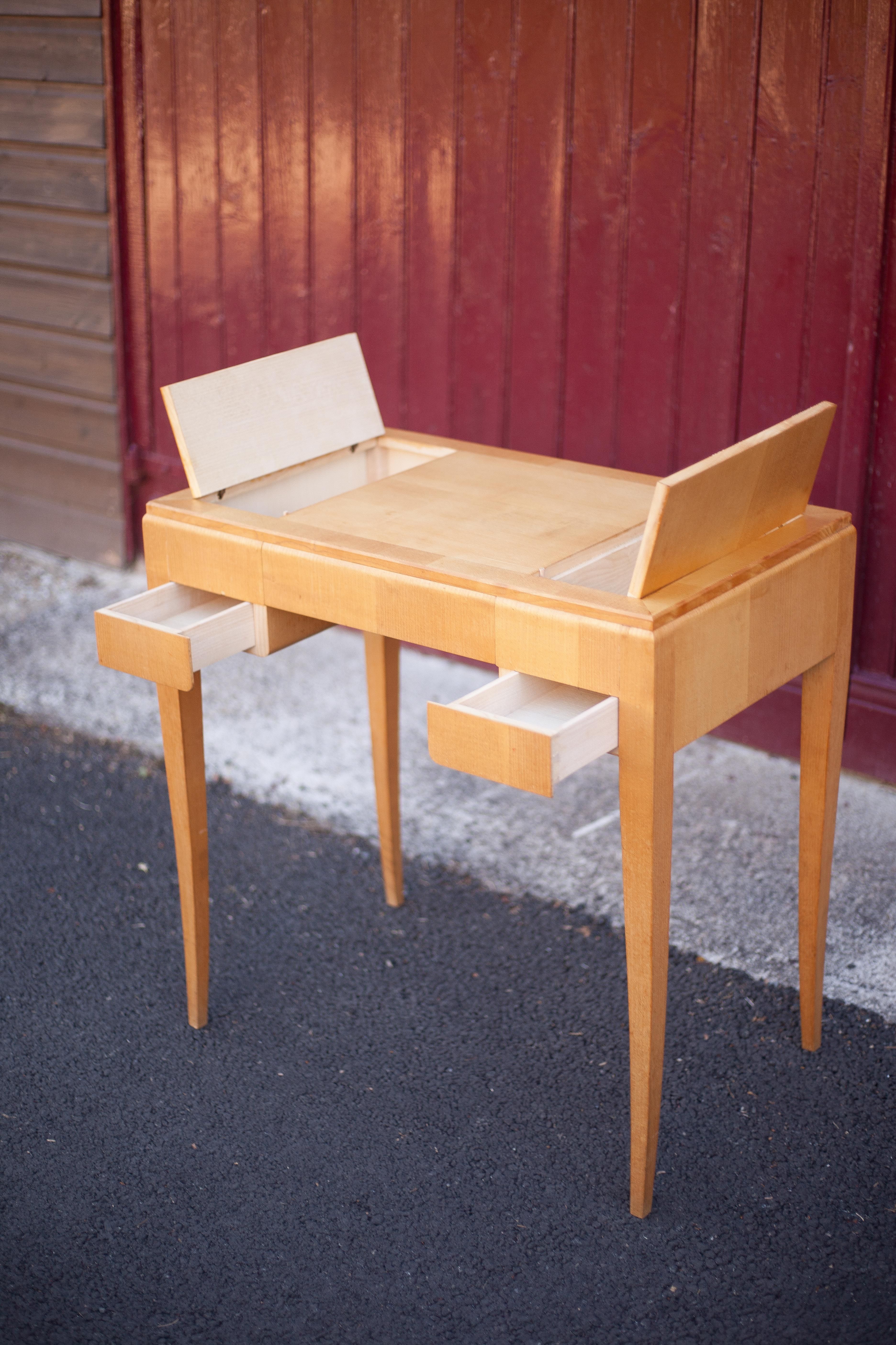 Wood desk, wood console