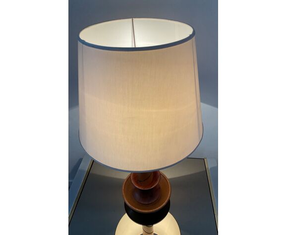Lampe vintage en bois années 60-70