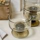 Smoked glass cups