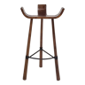 Brutalist tripod high stool 1960 vintage