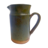 Khaki green enamelled pitcher
