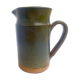 Khaki green enamelled pitcher
