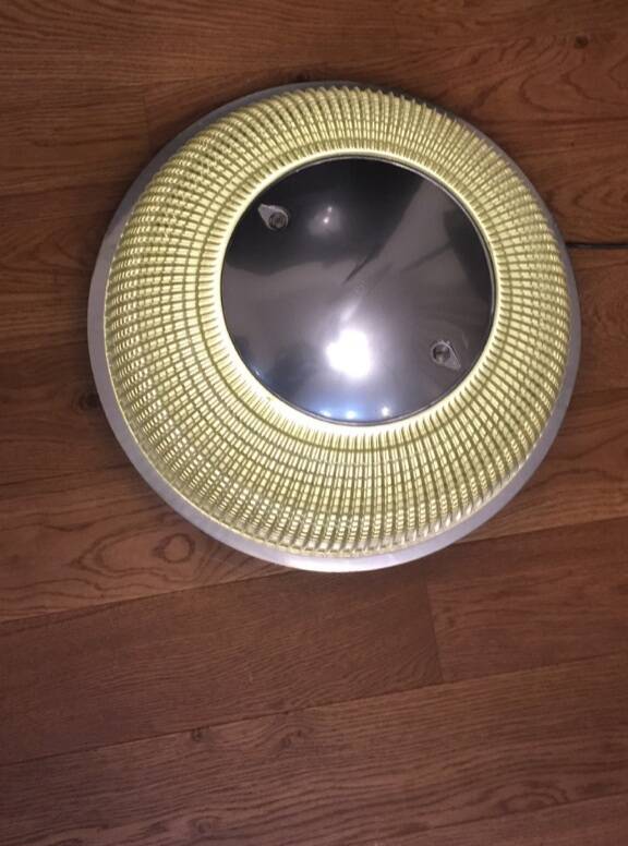 Silver Holophane wall light